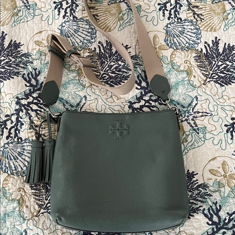 Tory Burch Arctic Green Leather Thea Swingpack